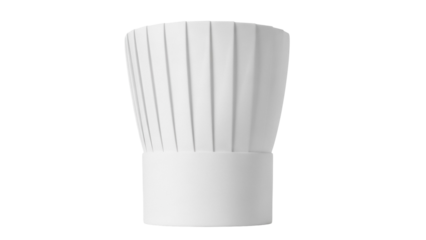 Chef s hat PNG isolated on transparent background, professional cook uniform for restaurant and culinary arts