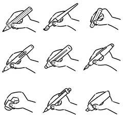 Naklejka premium vector set of hand writing