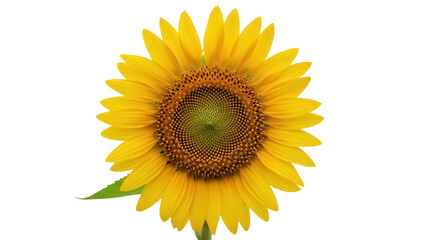 Fototapeta premium Bright yellow sunflower isolated PNG, vibrant summer flower on transparent background, cheerful floral design element for nature themes