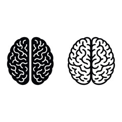 Vector illustration of a human brain designed as a nature concept with green leaves and tree patterns to represent a cerebral mind and organic intelligence in a vintage art style