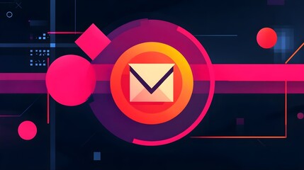 Email marketing strategy digital space graphic design abstract environment modern viewpoint