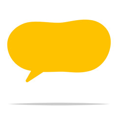 Blank organic irregular shape speech bubble vector isolated illustration