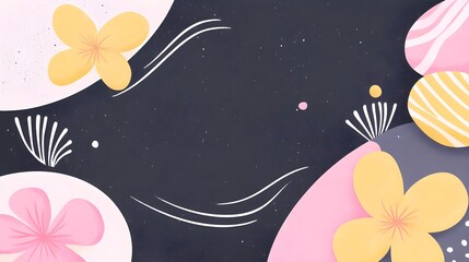 Colorful floral patterns graphic design abstract art modern style creative concept