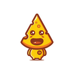 cute chibi cartoon cheese mascot