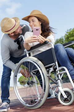 handome man and woman taking a selfie