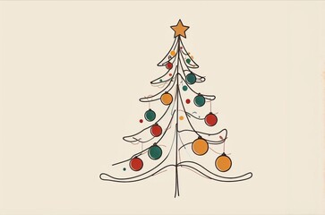 X tree in single line drawings style