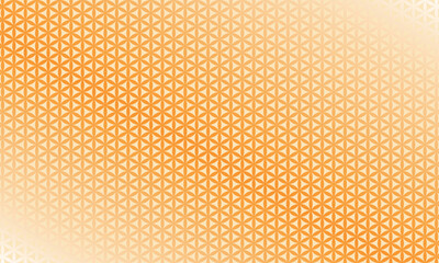 Obraz premium 膨らんだオレンジ色のグラデーションがかかったフラワーオブライフのパターン模様