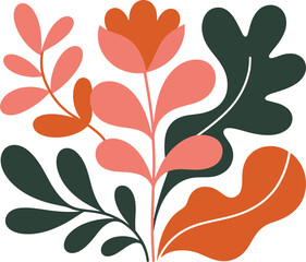 Abstract Botanical Garden Modern Illustration