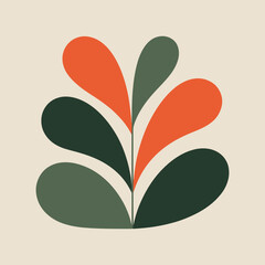Minimal Scandinavian Floral Abstract Plant Art