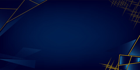 Blue Golden Polygonal Edge Triangle Corner. Royal Awards Graphics Background. Glowing Lines Elegant Shine Modern Template. Luxury Premium Corporate Template. Triangle shape Abstract Certificate