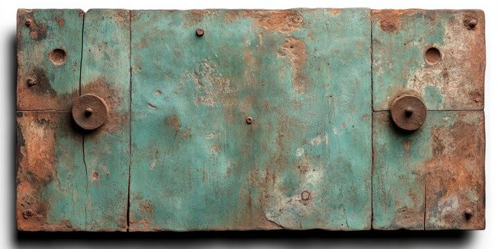 Weathered iron surface showcasing organic oxidation and aged texture