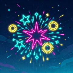 Obraz premium firework party