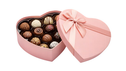 Heart-shaped box of assorted chocolates