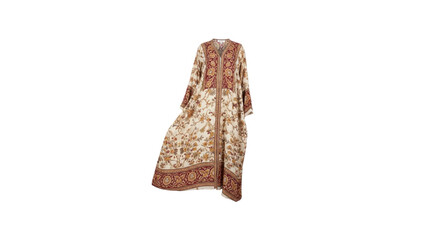 Elegant caftan dress with floral patterns