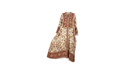 Elegant caftan dress with floral patterns
