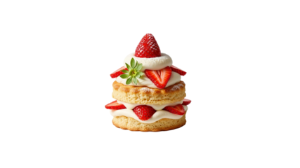 Strawberry shortcake on Transparent Background
