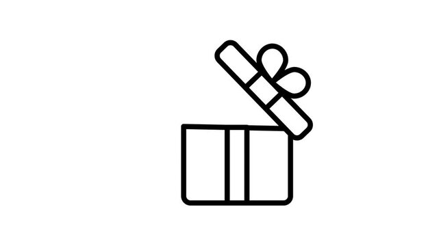 Hearts inside the gift box symbolizing of surprise gift vector design