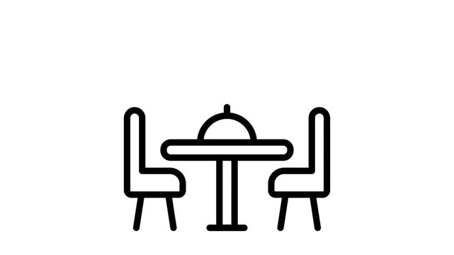 Beautiful designed vector of romantic dinner, ready to use animated icon