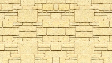 Obraz premium Seamless Light Beige Stone Wall Texture Background