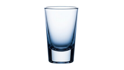 Empty shot glass isolated PNG on transparent background, clear glassware for spirits and cocktails, barware and drinkware © Hughes