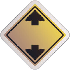 Two way road signboard direct...