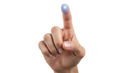 Index finger pointing isolated gesture symbolizing digital selection and navigation