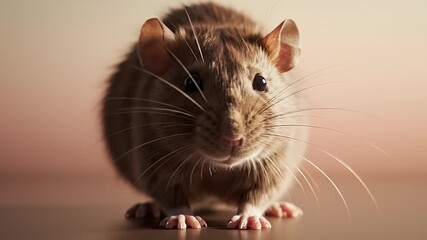 World Rat Day background with gentle whisker details and soft shadows for animal awareness design