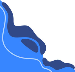 Abstract Wave Corner Shape