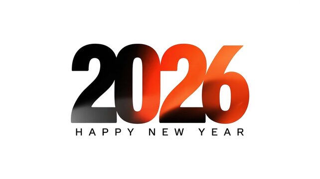 Elegant Gradient 2026 New Year Design Celebrating Future Festivities with Modern Typography and Vibrant Colors Perfect for Greeting Cards and Promotional Material - Powered by Adobe