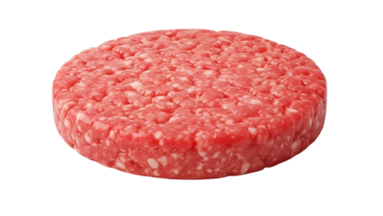 Fresh beef patty ready for grilling