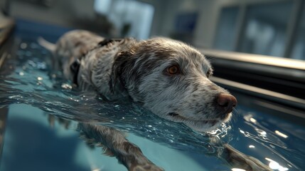 dog hydrotherapy treadmill session