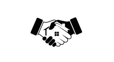 Real estate partnership logo showcasing trust and commitment in property deals and homeownership