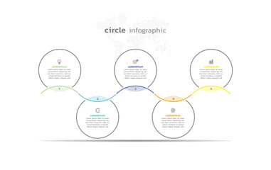 Vector infographic business template colorful design