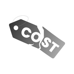 illustration of torn price tag with ripped cost text. no cost, free service, zero fee, cost removed concept. for marketing promotion, pricing strategy, free offer, subscription plans, financial