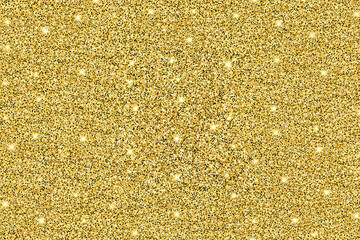 Luxurious gold glitter texture background with bright sparkles and sequins, abstract festive golden confetti pattern for celebration