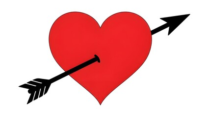 Heart pierced by an arrow symbol