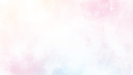 Fantasy smooth light pink, purple shades and blue watercolor paper textured illustration for grunge design, vintage card, templates. Pastel ink colors wet effect hand drawn canvas aquarelle background