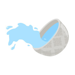 Bowl Pouring Water Illustration