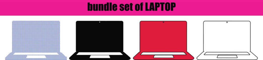 Computer and Tablet Silhouette with Elegant Line Art Border and Abstract Dotted Shading; Creative Dot Art and Outline Vector for Tech Branding and Digital Workspaces.
