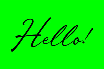 Obraz premium icon hello with green screen background template vector design