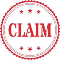 Red rubber claim stamp icons vector for insurance use