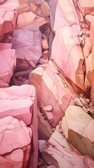 Canyon floor with pink/orange rocks