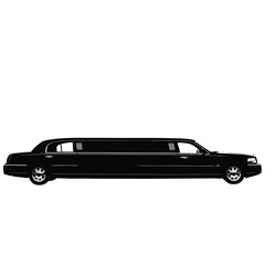 Black limousine silhouette
