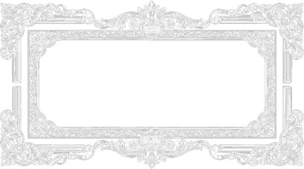 Vector illustration set of ornate vintage floral frames and antique black borders with retro pattern design elements 