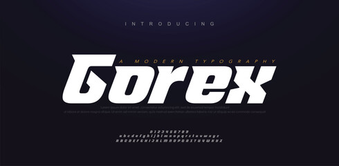 Obraz premium Sport Modern Future bold, italic Alphabet Font. Typography urban style fonts for technology, digital, movie logo bold and italic style. vector illustration