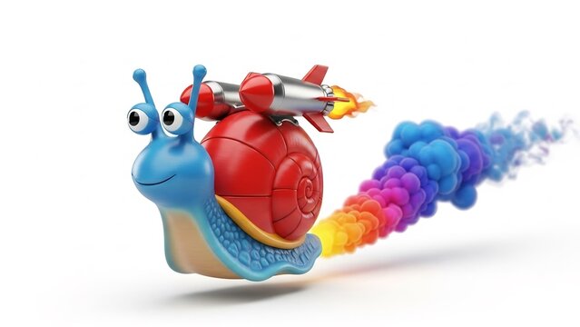Speed Snail Zooming Powerfully Ahead with Creative Flair