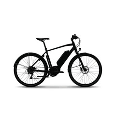Fototapeta premium Modern black electric bike on transparent background
