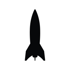 Fototapeta premium Black and white rocket illustration