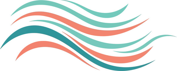 Fototapeta premium Abstract waves colored flowing lines modern design