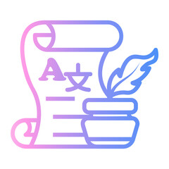 paper Line Gradient Icon